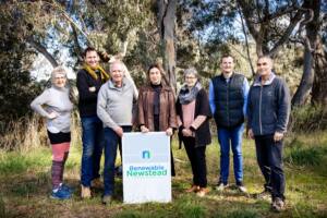 Renewable Newstead Committee standing on the river bank